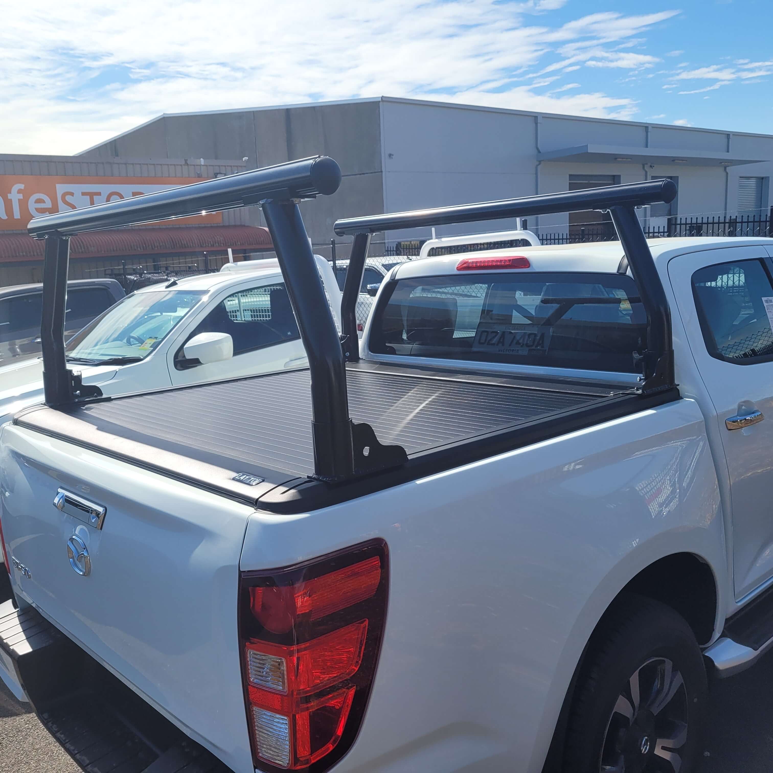 Mounted Ladder Rack in Black for Isuzu Utes Flat Top Products au
