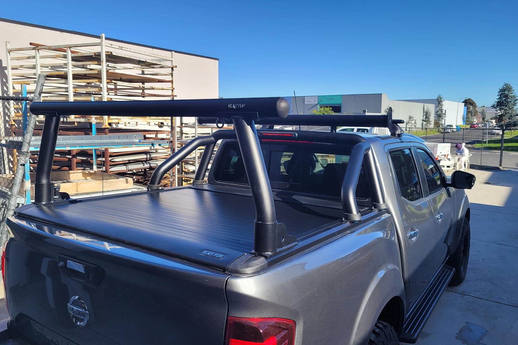 Ladder Rack in Black for Nissan Utes – Flat Top Products au