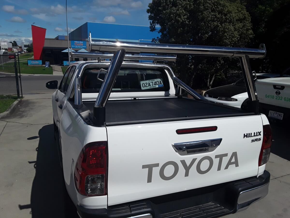 Mounted Ladder Rack in Chrome for Nissan Utes